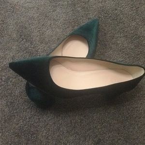 JCrew Forest Green color Pump. New, used for less than one hour in a hall